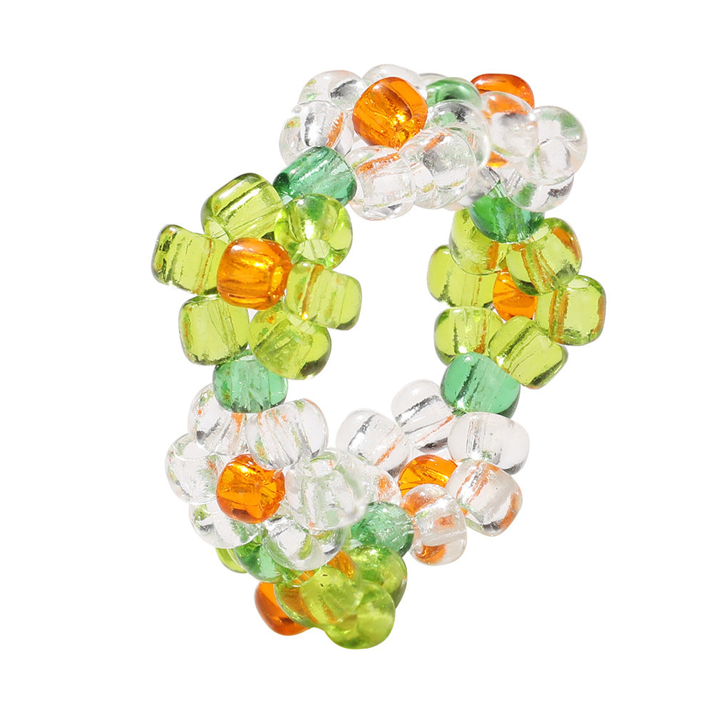 String Beads Stretch Candy Color Rice Rings