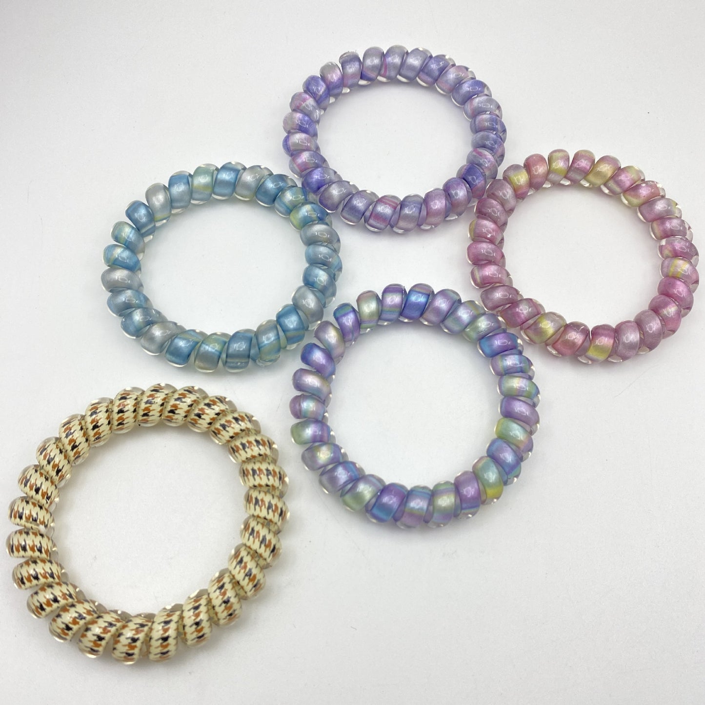 Of Aurora Telephone Line Seamless Hair Tie Rope Elastic Personality Bracelet