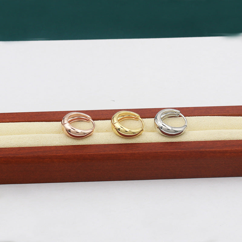 Gold Plain Simple Drop-shaped Clip Trendy Ear Buckle