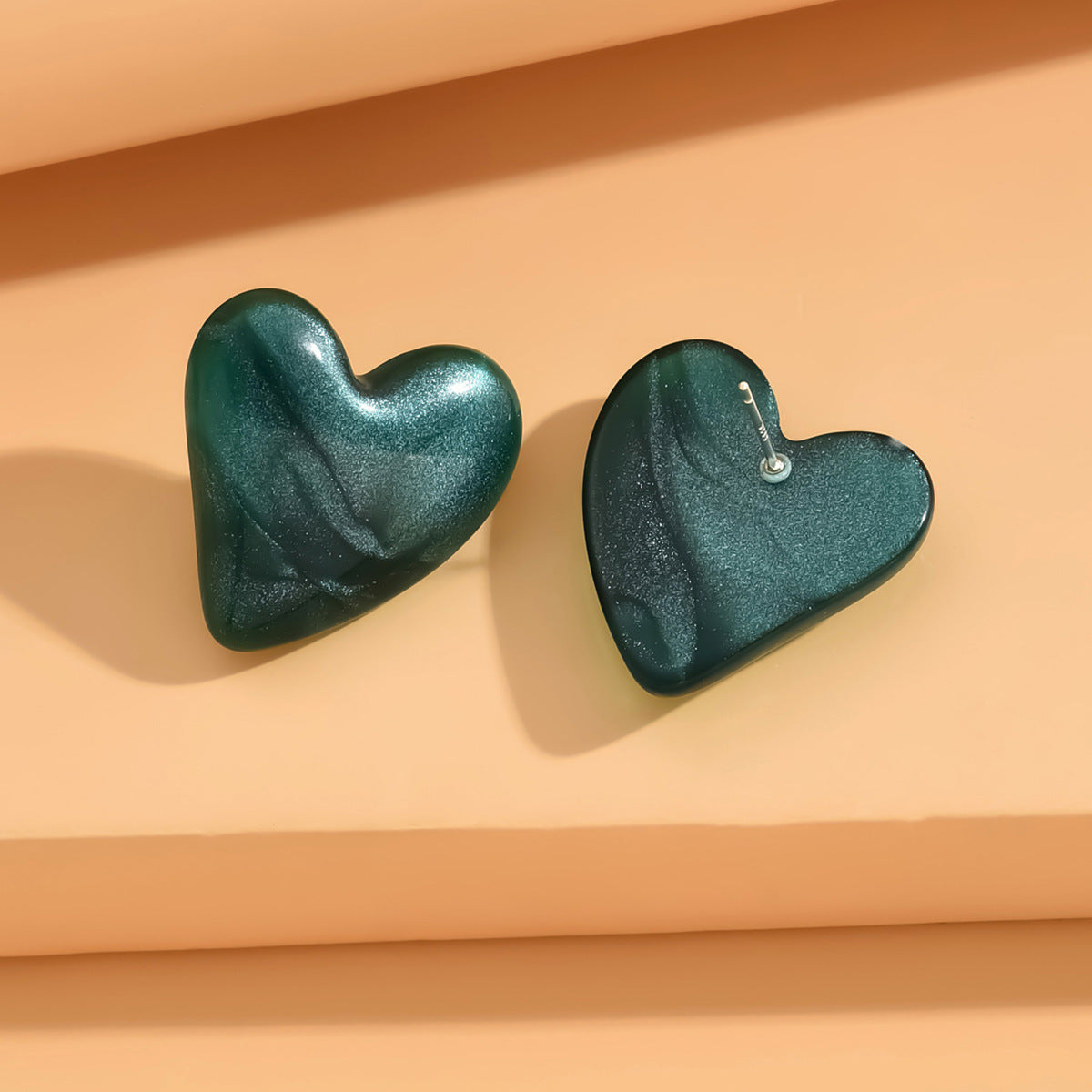 Color Small Love Valentine's Day Simple Fashion Acrylic Earrings