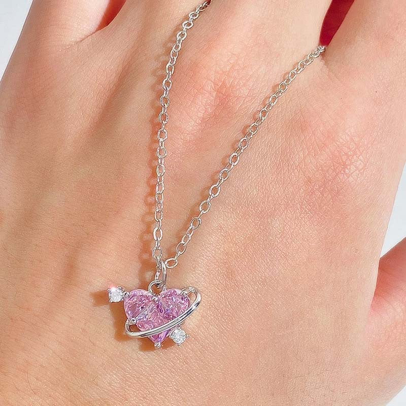 Pink Zircon Love Affordable Luxury Fashion Earrings