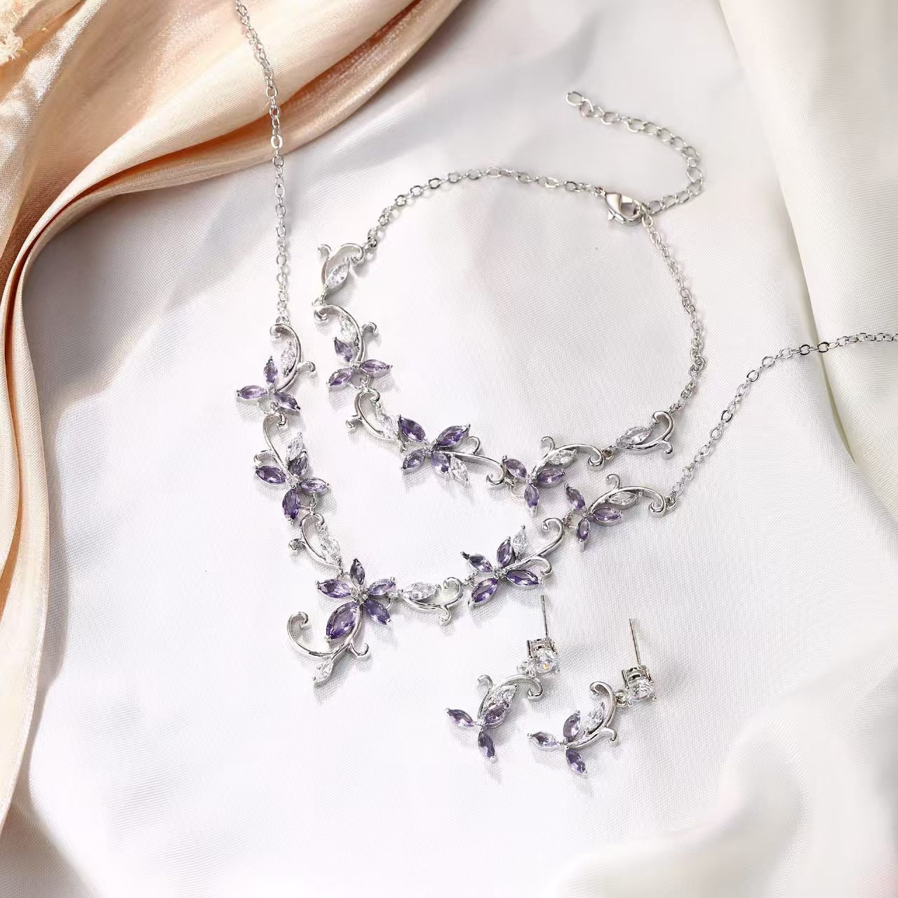 Unique Classic Stylish Cool Diamond Alloy Jewelry Set