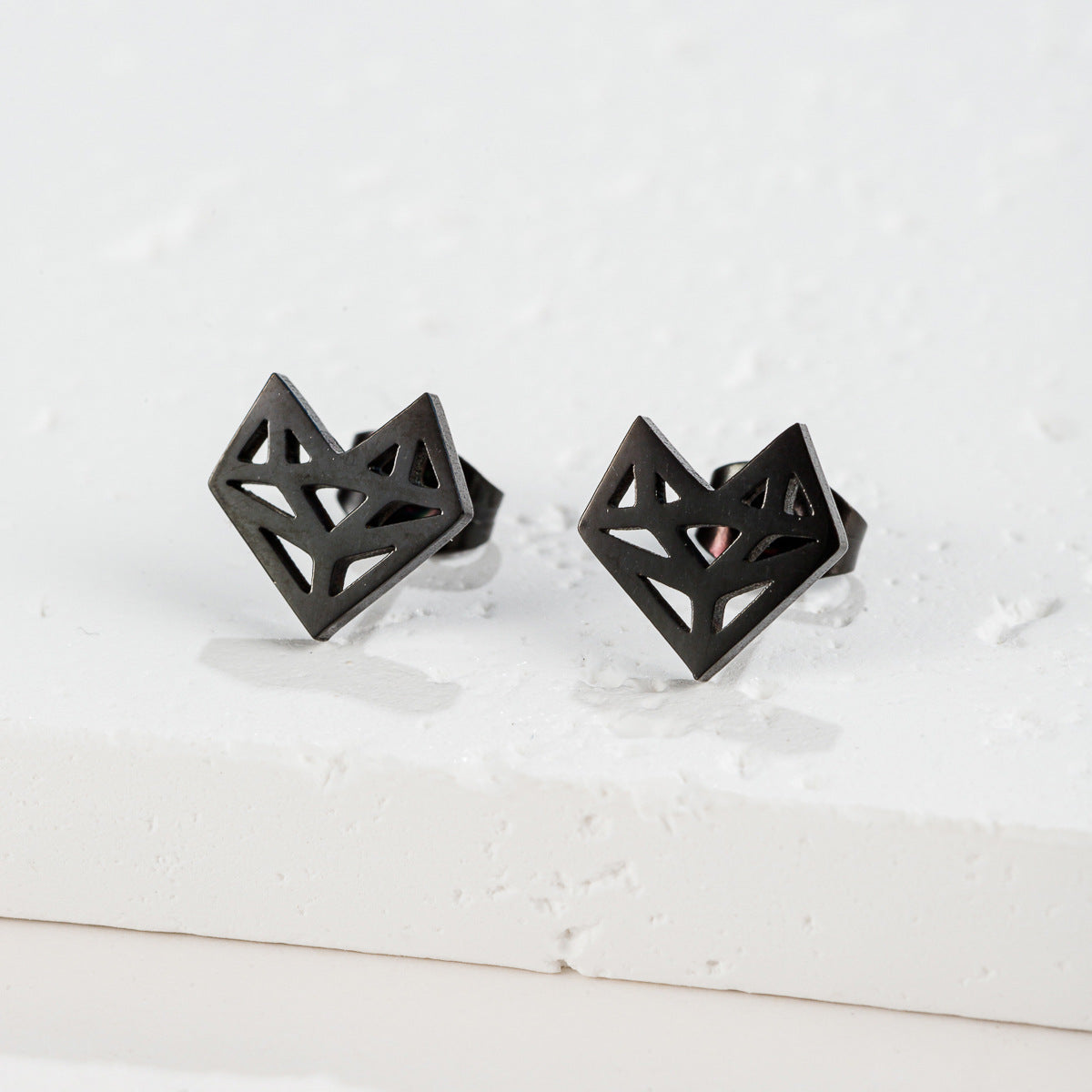 Women's Fashion Stainless Steel Personality Simple Style Bowknot Stud Earrings