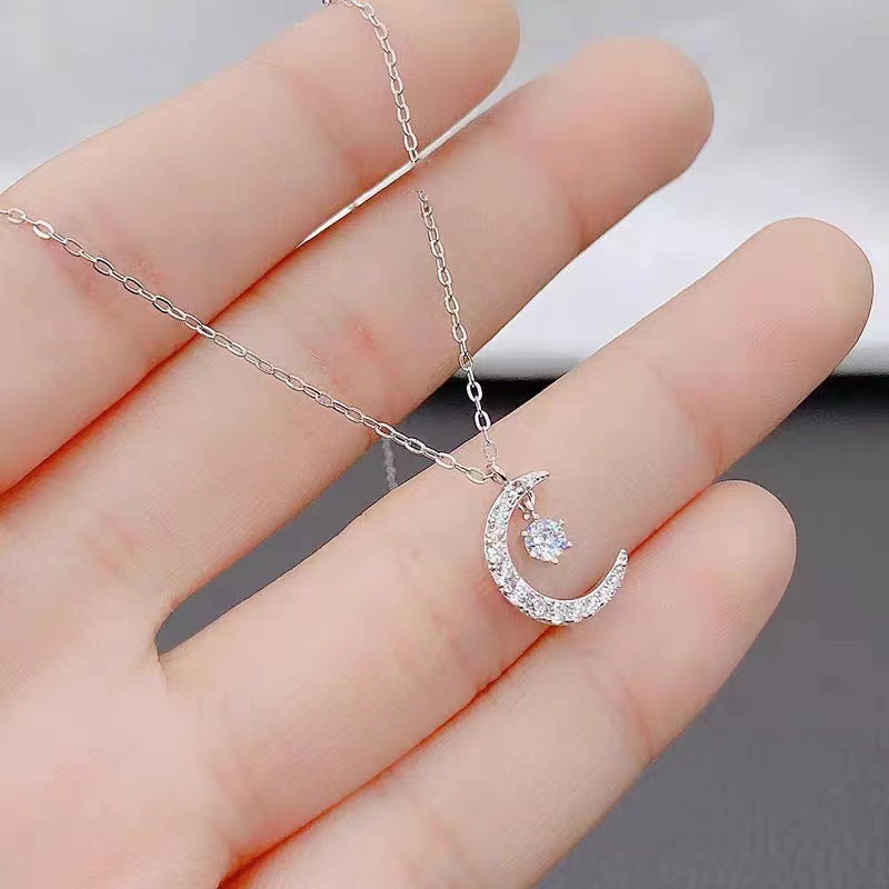 Titanium Steel Star Moon Female Affordable Luxury Fashion Niche Design Necklaces