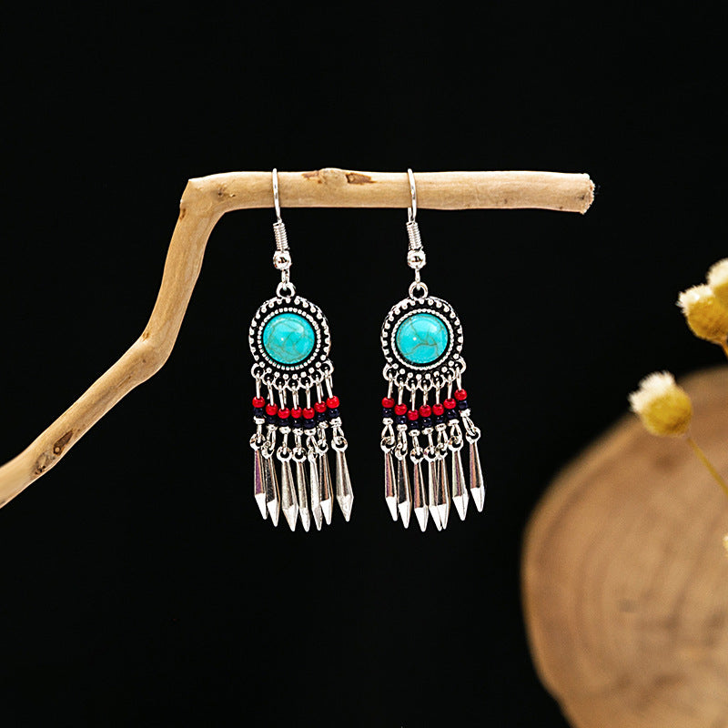 Chinese Style Beaded Personalized Ethnic Bohemian Earrings