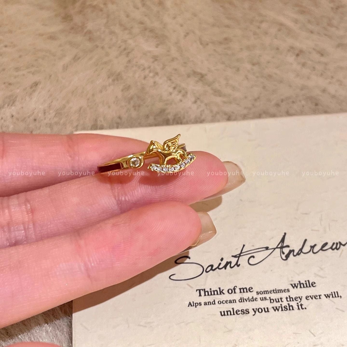 Zircon Simple Female Opening Adjustable Index Finger Light Luxury Rings