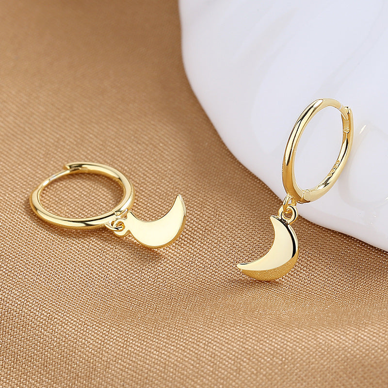 Simple Graceful Sier Niche Love Light Ear Clip Earrings