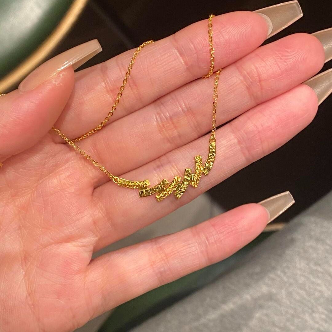 Gold Crushed Ice Flash Exquisite Fashion Necklaces