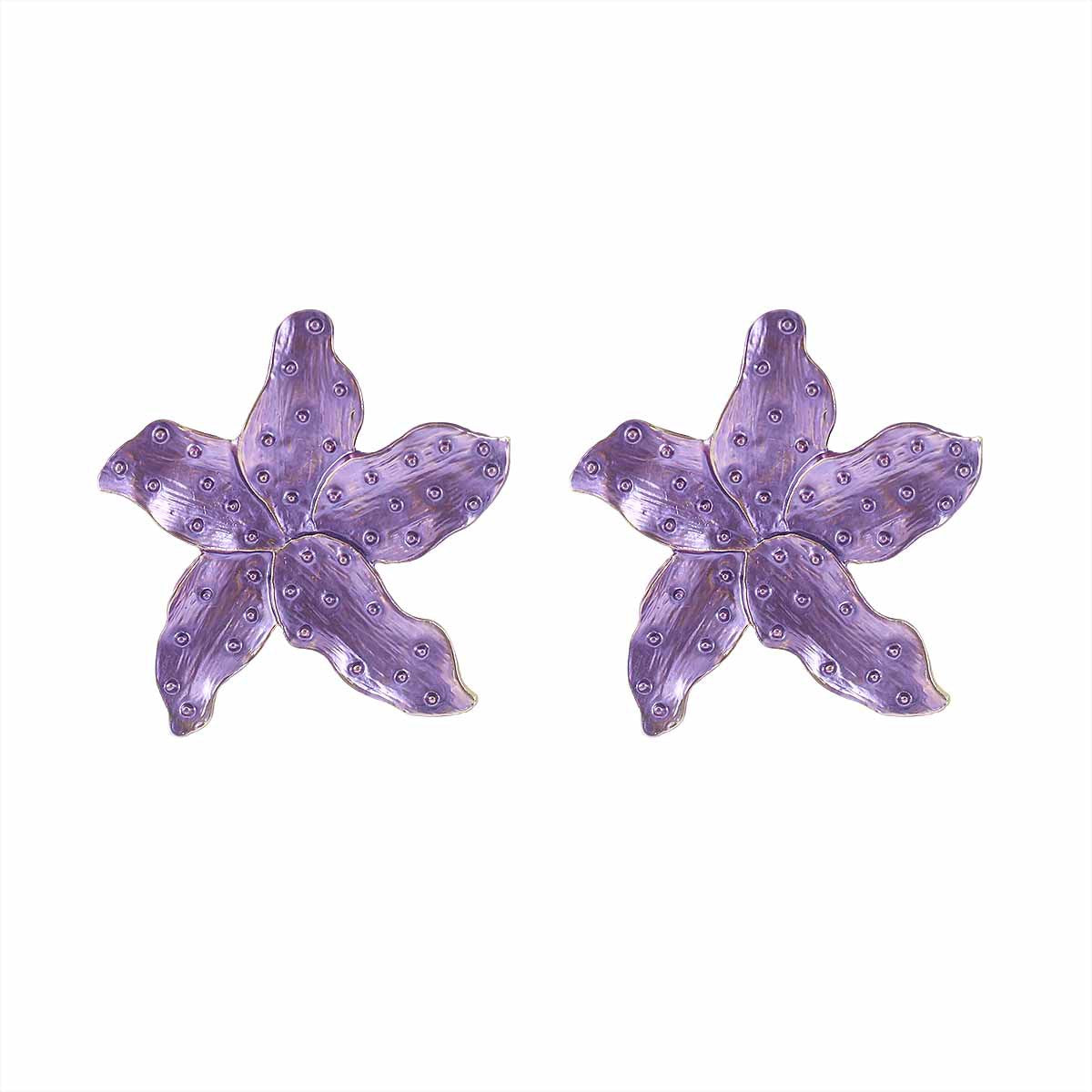Women's Vacation Style Enamel Color Flower Pearl Light Luxury High-grade Earrings