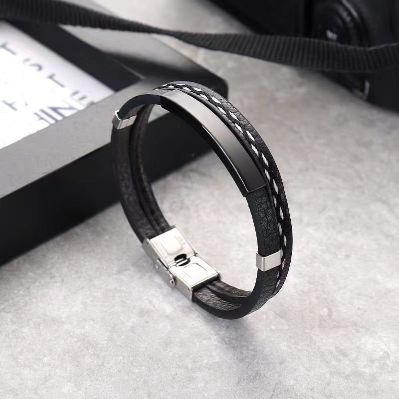 Writing Handmade Retro Woven Leather Popular Bracelets