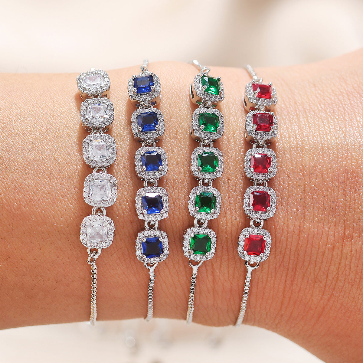 Affordable Luxury Fashion Zircon Full Diamond Bracelets