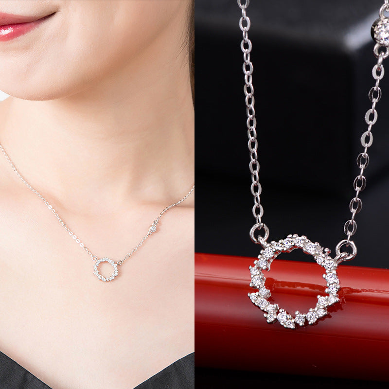 Women's Mori Style Blue Mermaid Tears Fish Cat Clavicle Chain Light Necklace