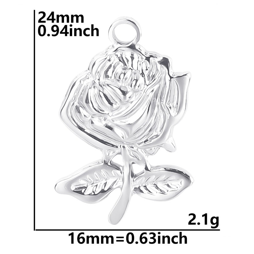 Stainless Steel Accessories Golden Rose Titanium Pendants