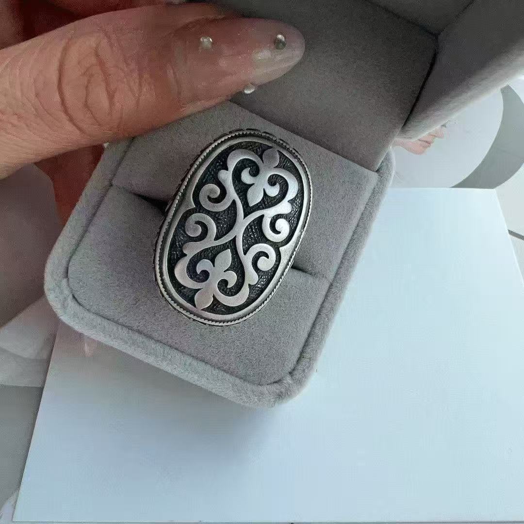Kazakh Element Open Ethnic Style Simple Niche Index Ring