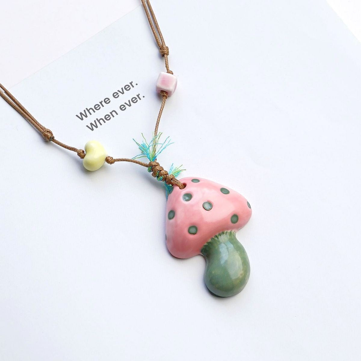 Style Personalized Trendy Ceramic Geometric Colorful Fish Long High-grade Necklace