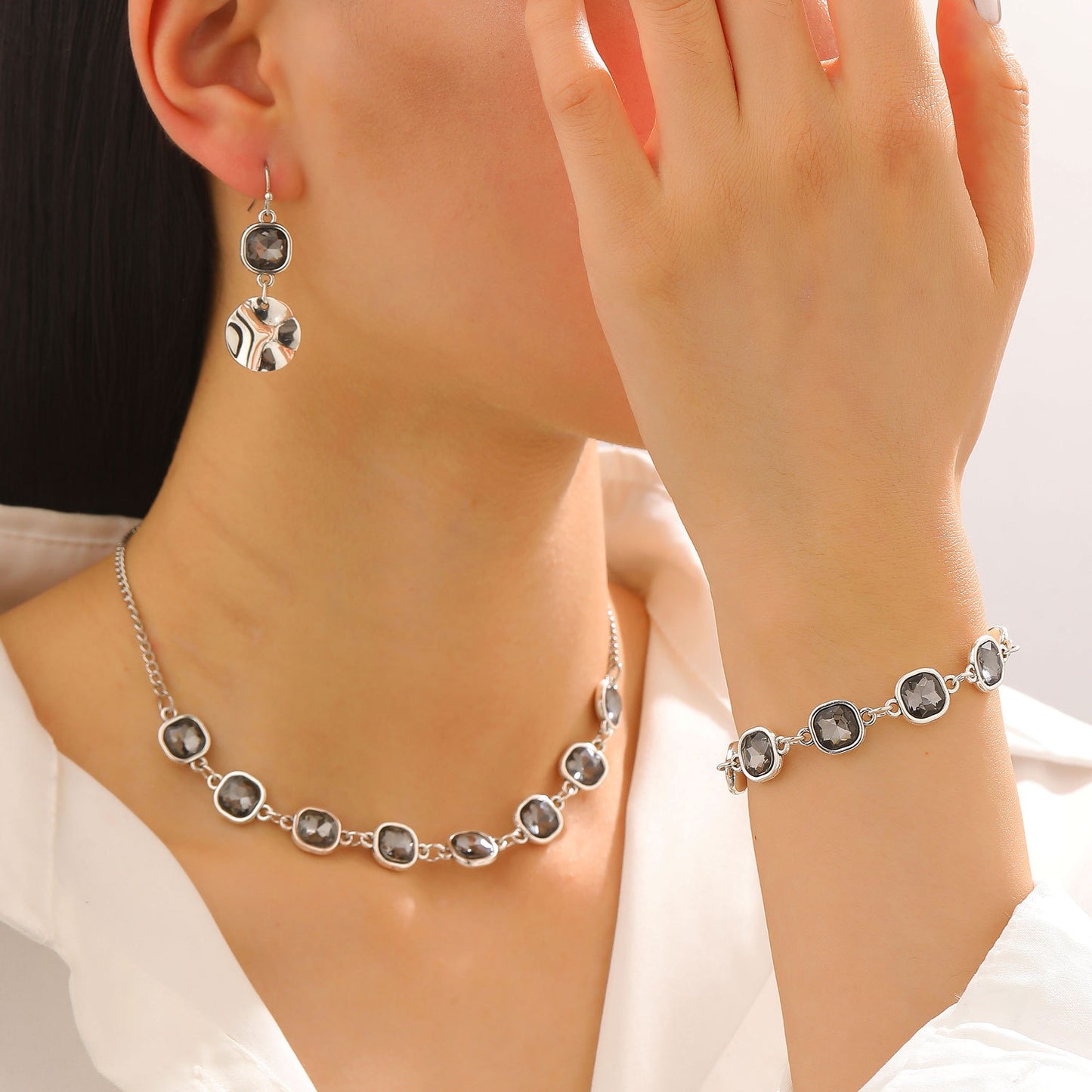 Sier Affordable Luxury Style Irregular Suit Geometric Fashion Design Sense Rings