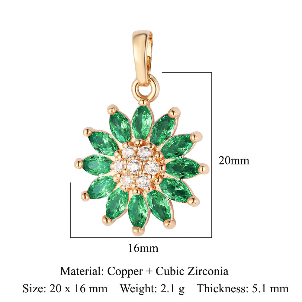 Lucky Tree Copper Zircon Fishtail Butterfly Ornament Accessories Water Pendants