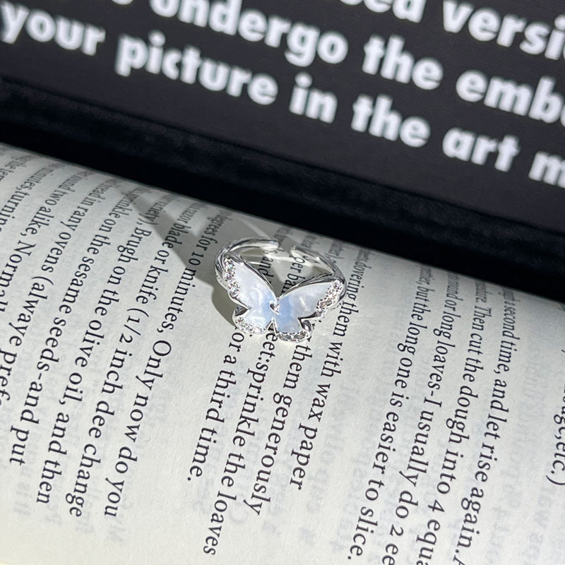 Mori Sweet Dopamine Color Texture Open Female Cold Wind Exquisite Rings