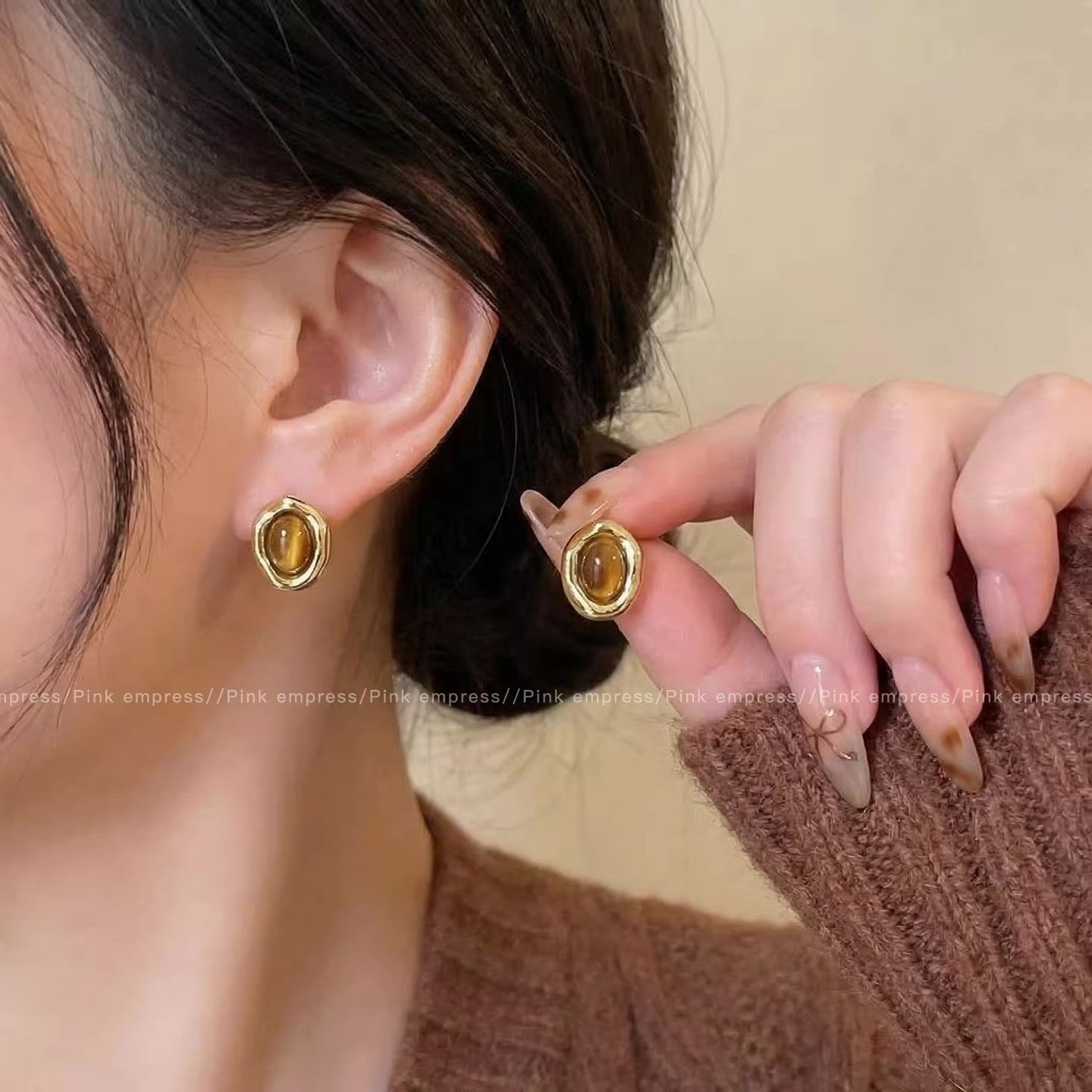 Women's Zircon Tassel Light Luxury High Sense Stud Earrings
