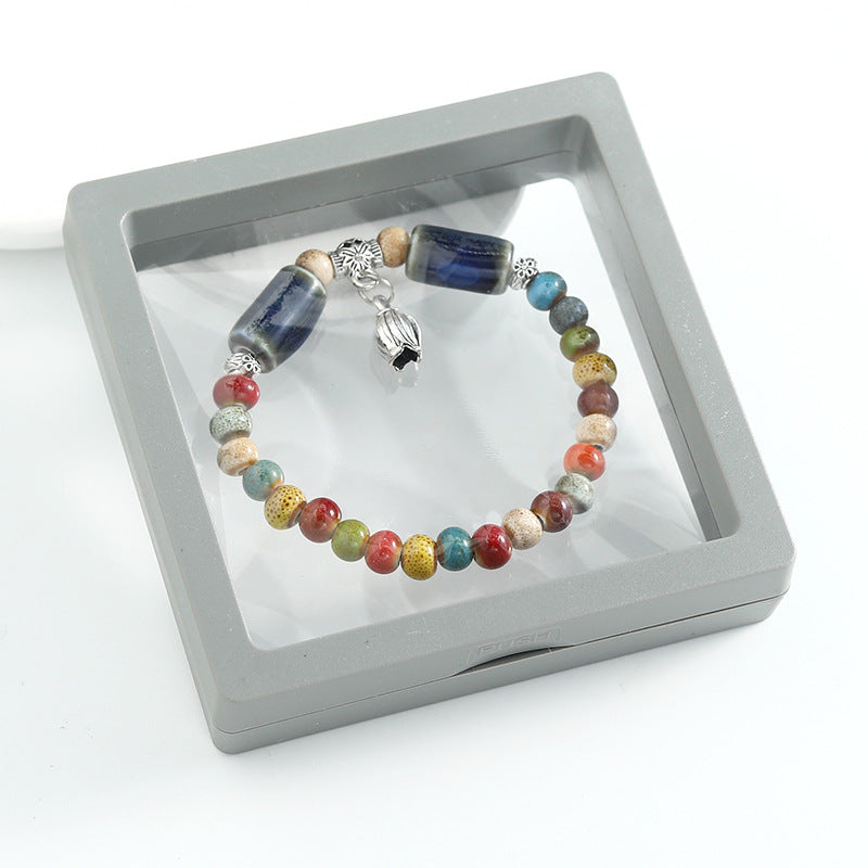 Ethnic Style Ceramic Beaded Artistic Ancient Bracelet
