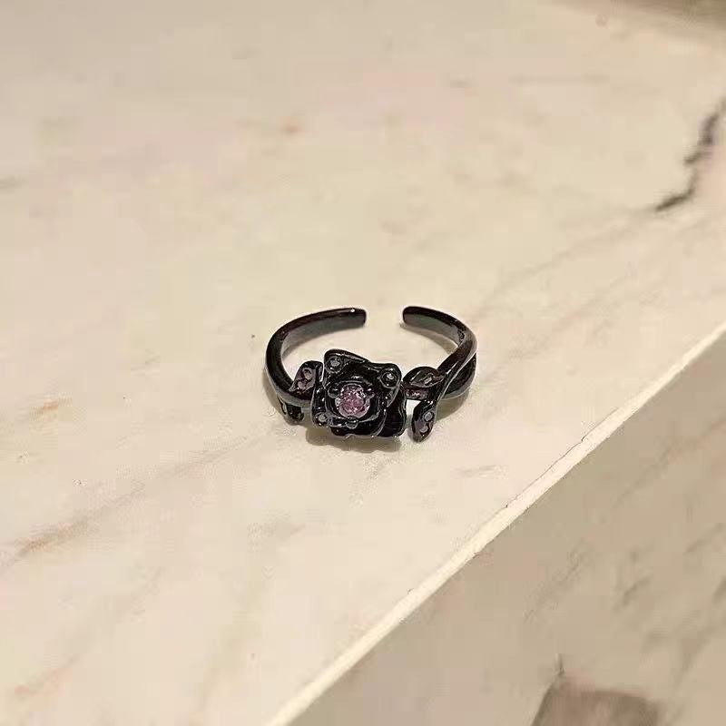 Retro Goth Gothic Butterfly Open Niche Ring