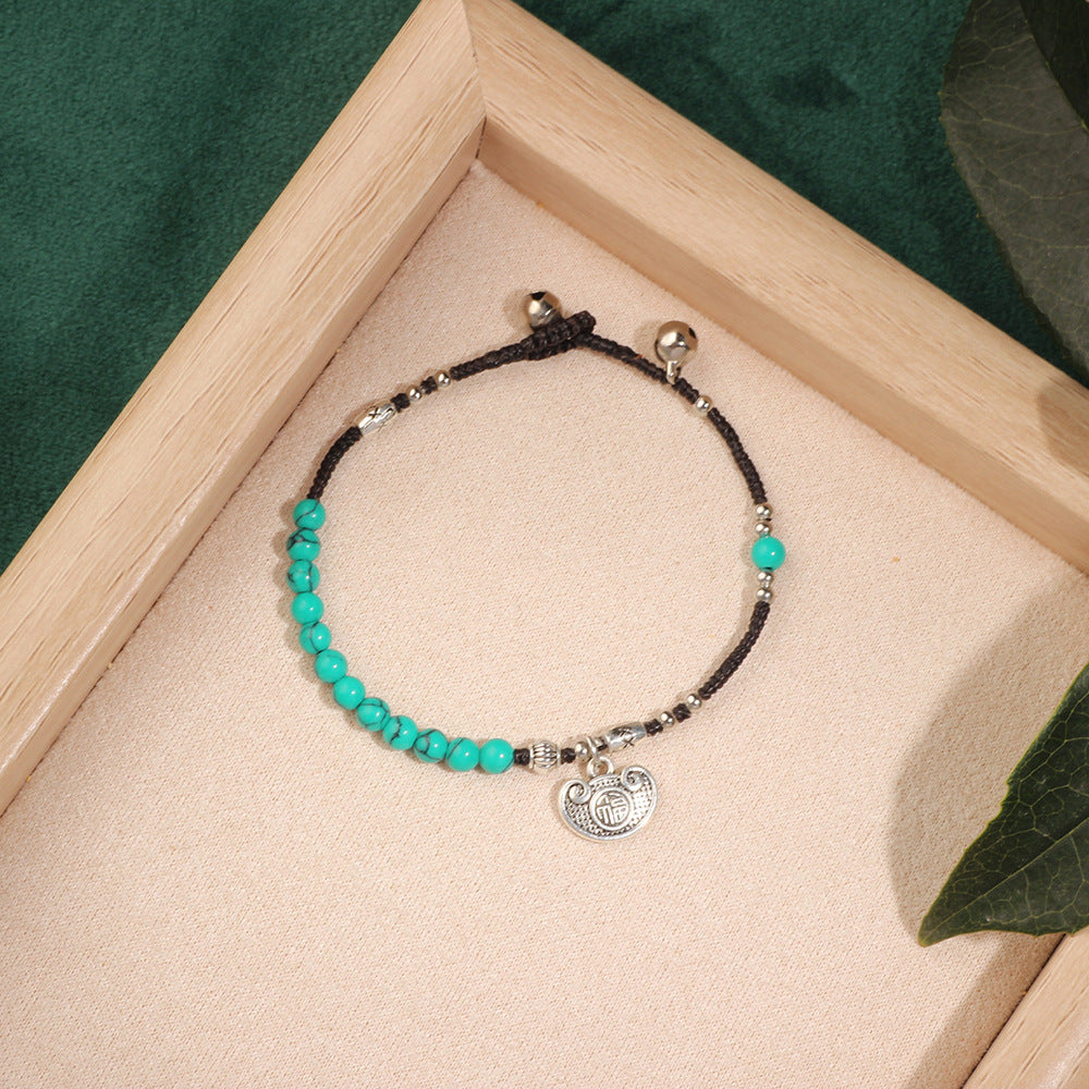 Women's Retro National Trend Versatile Artistic Woven Chinese Bracelet