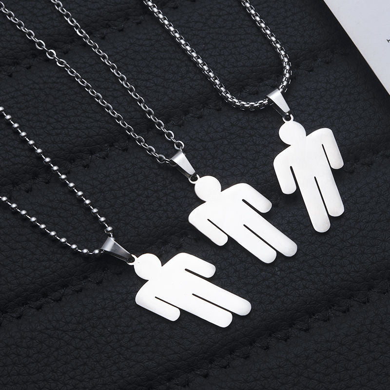 Men's Minority Simple Hip Hop Titanium Steel No Fading Sweater Necklaces