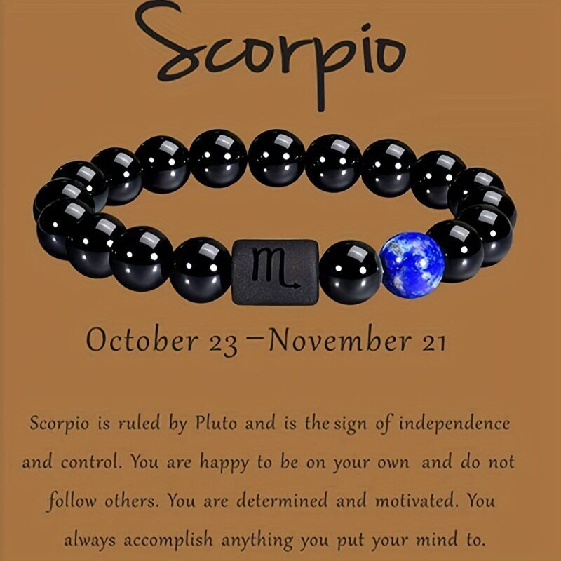 Xi Twee Constellation Elastic Tigereye Agate Bracelet