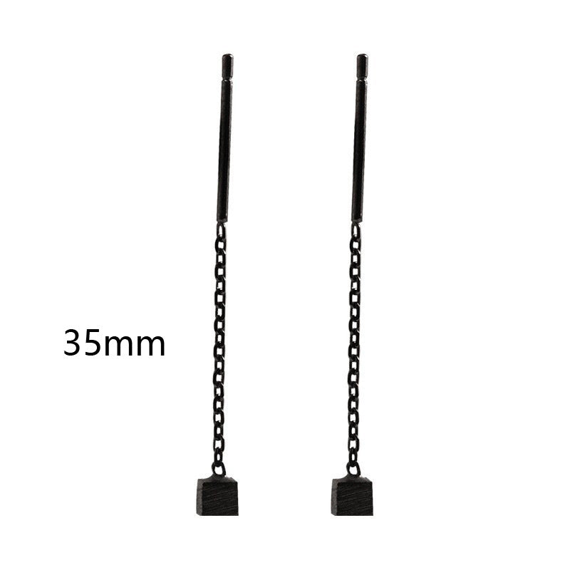 Artistic Temperament Geometric Long Fringe Minimalist Earrings