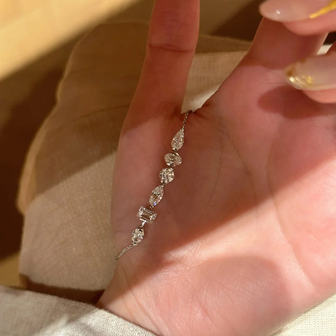 Fashion Irregular Shaped Loose Diamond Dazzling Bracelet