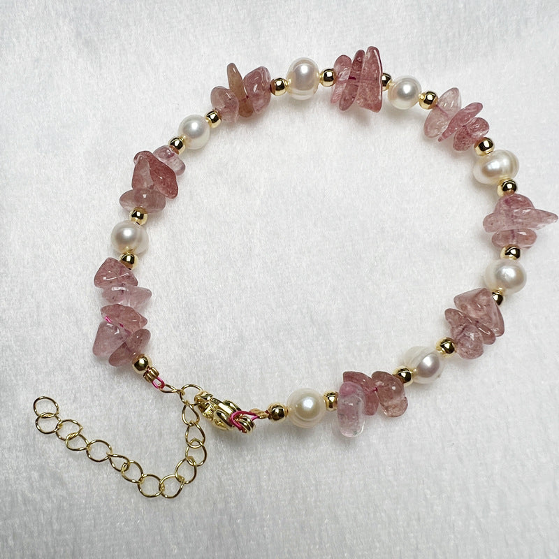 Freshwater Pearl With Crystal Gravel Live Broadcast Amethyst Bracelets