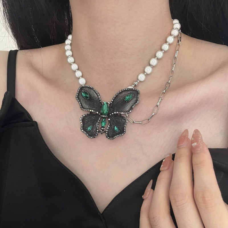 Women's Sweet Fashion Pearl Butterfly For Trendy Exquisite Niche Temperament Elegant Necklace