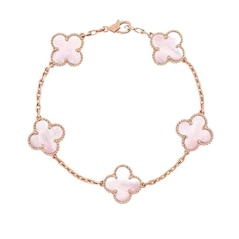 Version Clover Pork Belly V Gold Plated Bracelets