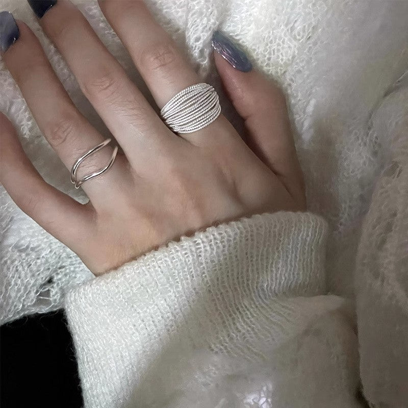 Fashion Trendy Layered Female Super Line Girlfriends Exaggerated Ring