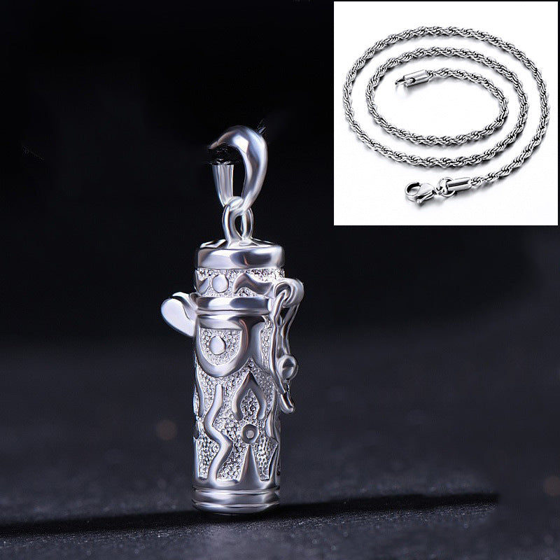 Women's & Men's Vintage Sterling Sier Fetal Hair Carry-on Charm Can Open Pendants