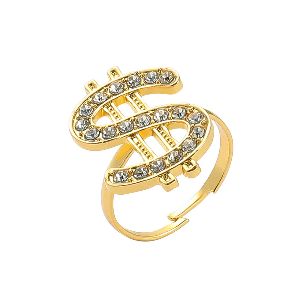 Fashion Trend Rotating Dollar Hipster Rotatable Necklace