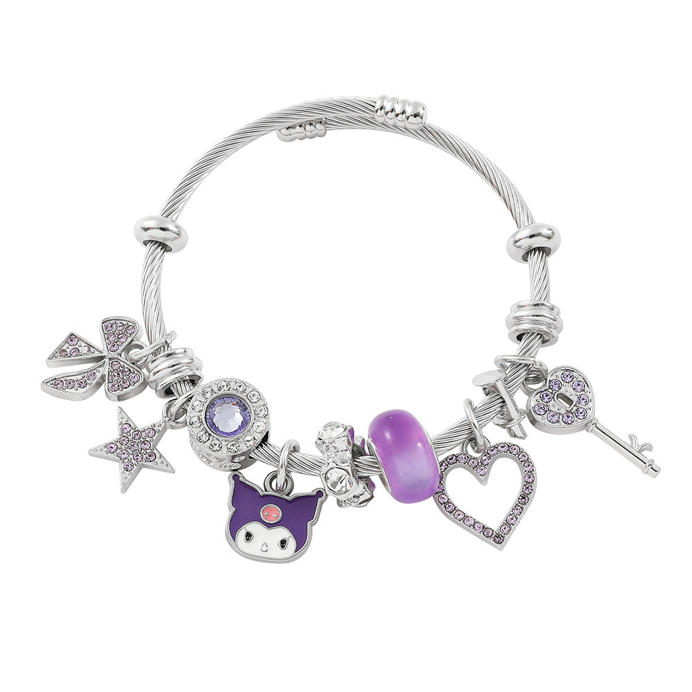 Animation Cute Ou Clow Melody Alloy Bracelets