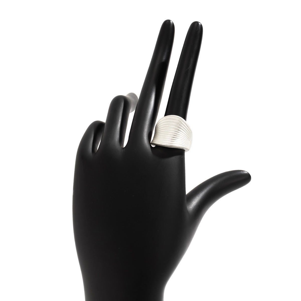 Geometric Niche French Lotus Leaf Width Rings