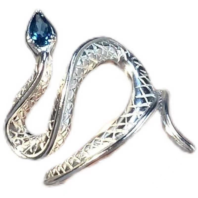 Topaz Snake Female Fashion Personalized Opening Rings