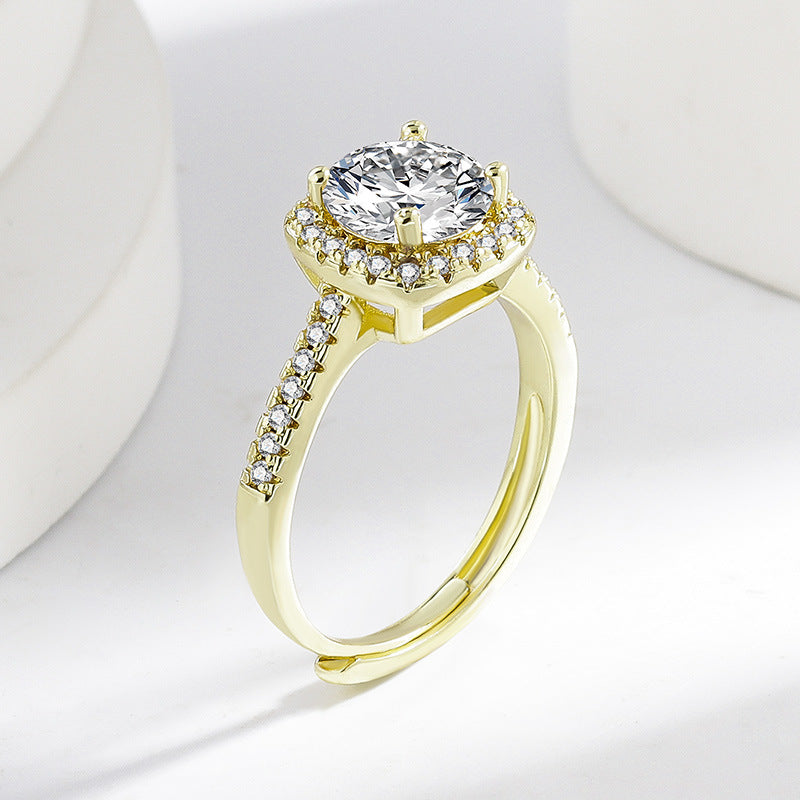 Popular Princess Square Bag Sugar Eight Hearts Arrows Ring