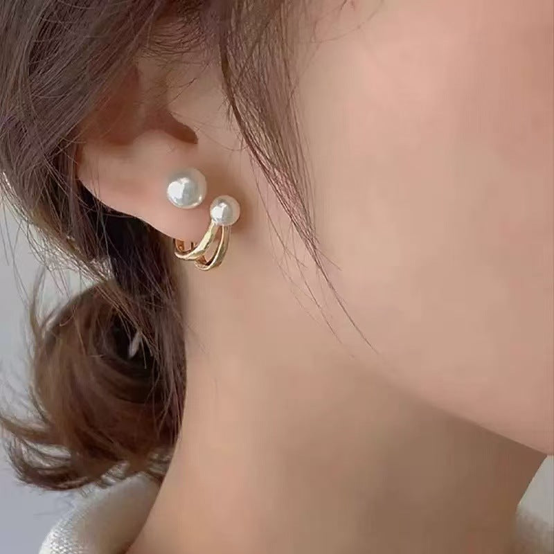 Women's Pair Cross Mirror Classic Fashion Simple Love Heart High-grade Earrings