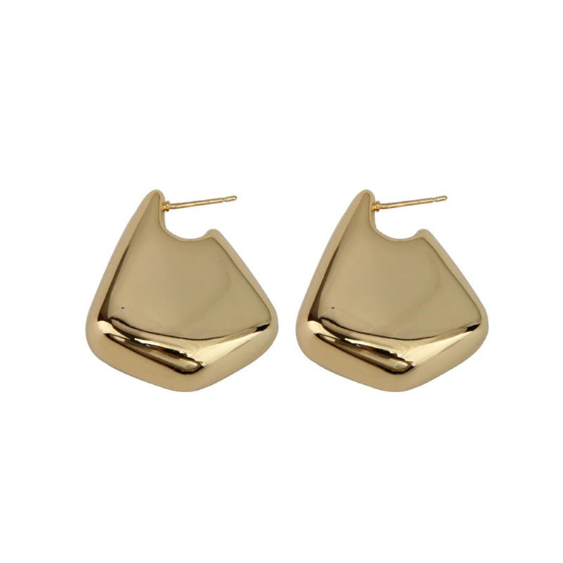 Fashion Metallic Geometric Glossy Irregular Personalized Earrings