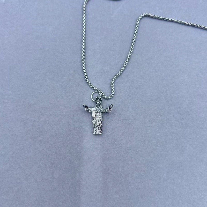 Punk Star Bone Saturn Halo Hipster With Personality Necklace