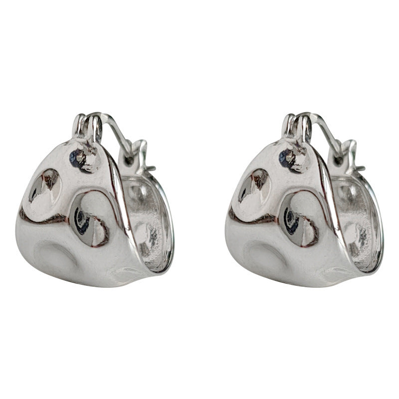 Cool Irregular Concave Geometry Clip Simple Temperamental Ear Buckle