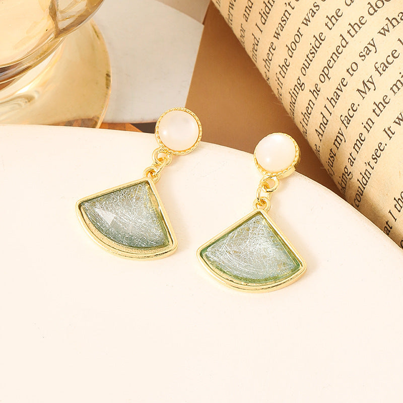 Korean Style Simple Vintage Pearl High-grade Ear Tassel Female Niche Earrings