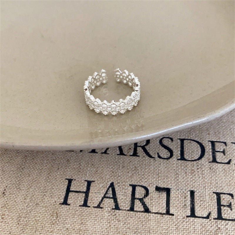 Women's Sier Simple Light Luxury High-grade Index Finger Open Rings