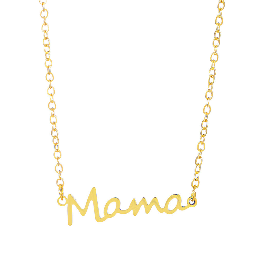 Women's Mother's Stainless Steel Letter Day Necklaces
