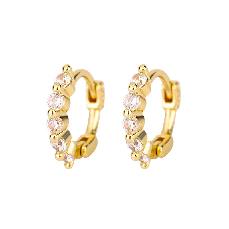 Women's Sier Simple Zircon Trendy Clip Niche Ear Line