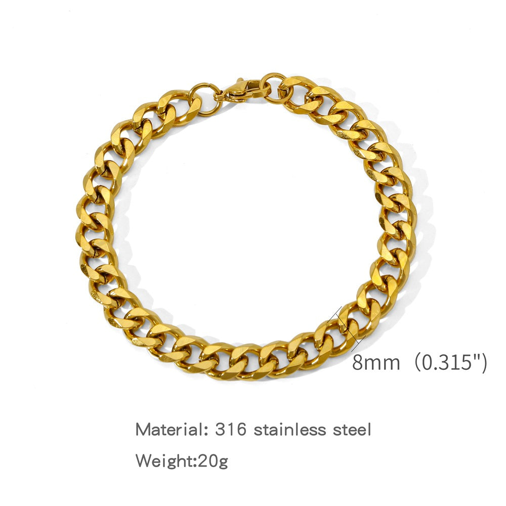 Fashion Electroplated Single Woven Grinding Six Bracelets