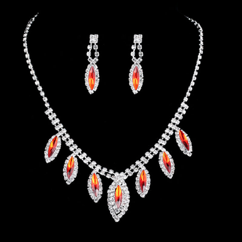 Women's Suite Splendid Diamond Geometric Crystal Flowers Jewelry Set